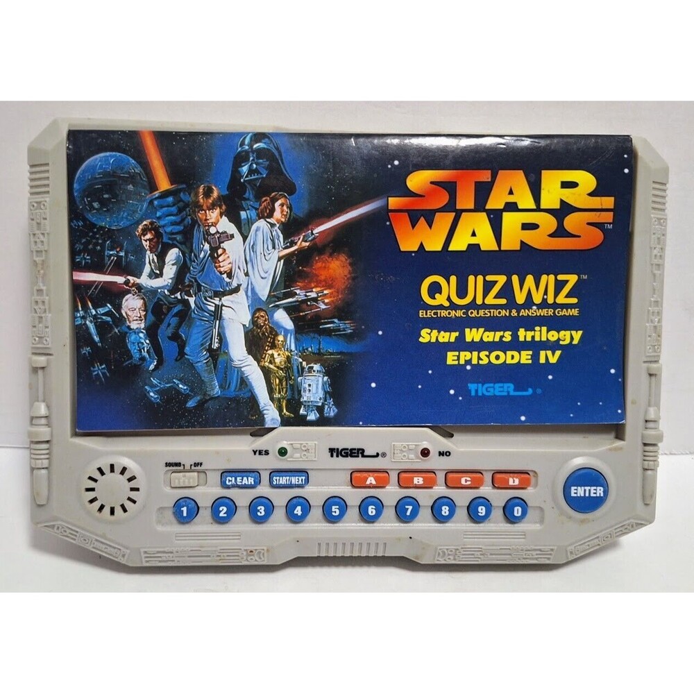 1997 TIGER QUIZ WIZ ELECTRONIC QUESTION & ANSWER GAME STAR WARS EPISODE IV